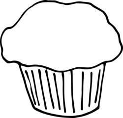 Sweets Valentines day,  Cute tea time. Hand draw