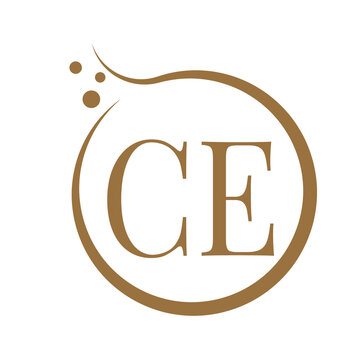 Simple Elegant Initial Letter Type CE Logo Sign Symbol Icon, Logo Design Template
