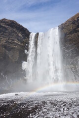 Skogafoss waterfall in the south of Iceland