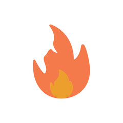 Fire Flat Icon Design Vector Template Illustration