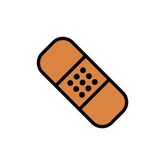 Plaster,Bandage Flat icon Design Vector Template Illustration