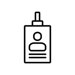 Id Card,Name Tag Flat Icon Design Vector Template Illustration