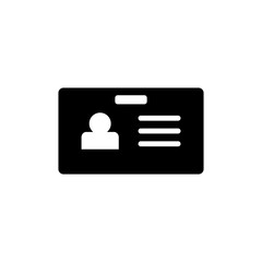 Id Card,Name Tag Flat Icon Design Vector Template Illustration