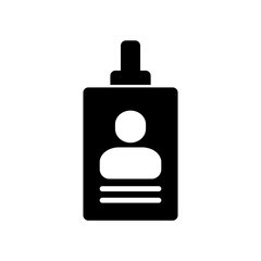 Id Card,Name Tag Flat Icon Design Vector Template Illustration