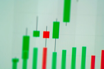 Candle stick graph chart of stock market investment trading, Stock exchange