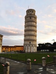 Tower Of Pisa Against Sky During Sunset