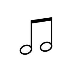 Music Note Flat Icon Design Vector Template Illustration