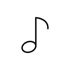 Music Note Flat Icon Design Vector Template Illustration