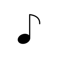 Music Note Flat Icon Design Vector Template Illustration