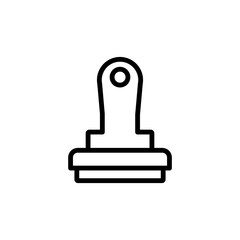 Rubber Stamp Flat Icon Design Vector Template Illustration