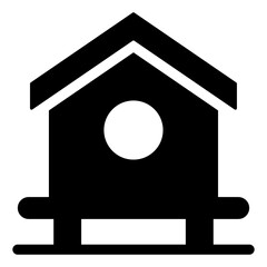
Birdhouse glyph icon, editable vector 
