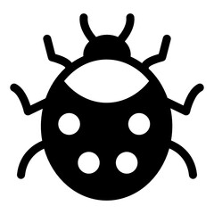 
Beetle in glyph style icon, editable vector 
