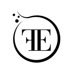 Simple Elegant Initial Letter Type FE Logo Sign Symbol Icon, Logo Design Template