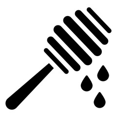 
Honey dipper glyph style icon, equipment 
