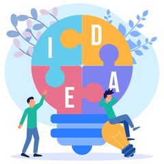 Illustration vector graphic cartoon character of business idea