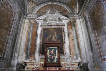 Fototapeta na wymiar Napoli - Sacra Famiglia con Sant'Anna e San Giovanni di Giovanni Battista Rossi