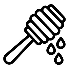 
Honey dipper glyph style icon, equipment 
