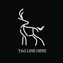 line logotype of deer. can be used for your brand identity 