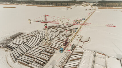 Zimowy Przekop Mierzei Wiślanej z drona Luty 2021 © Marcin