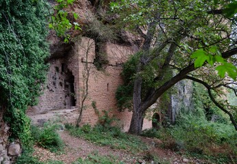 Castle in the forest in Castañares de Las Cuevas