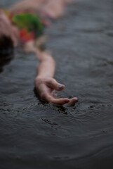 hand with water