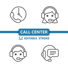 Call Center - Customer Support - Customer Service Icons