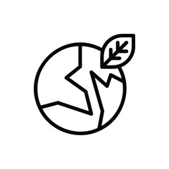 Earth, Plant Icon Logo Illustration Vector Isolated. Earth Day and Ecology Icon-Set. Suitable for Web Design, Logo, App, and UI.