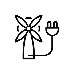 Green Energy, Windmill Icon Logo Illustration Vector Isolated. Earth Day and Ecology Icon-Set. Suitable for Web Design, Logo, App, and UI.