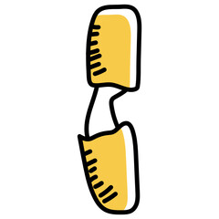 
Doodle style editable and trendy icon of cheese stick 

