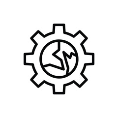 Global Factory Icon Logo Illustration Vector Isolated. Earth Day and Ecology Icon-Set. Suitable for Web Design, Logo, App, and UI.