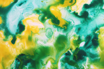 yellow and green marble effect watercolour background