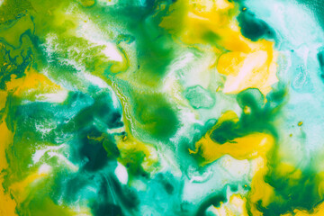 yellow and green marble effect watercolour background