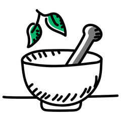 
Pharmacology in doodle style icon, editable vector 
