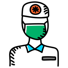 
Medical assistance sketch style icon
