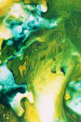 Fototapeta na wymiar yellow and green marble effect watercolour background