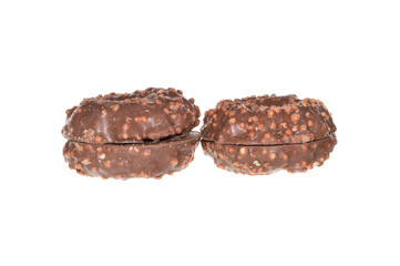 chocolate chip cookie isolated on white background