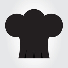 Chef hat icon isolated on gray background. Chef hat icon for symbol, label, logo, menu and web site. Chef hat, vector illustration