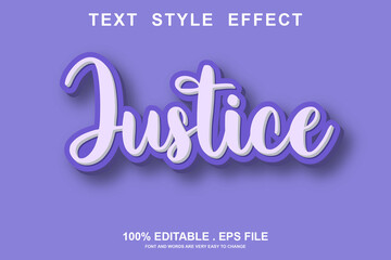justice text effect editable