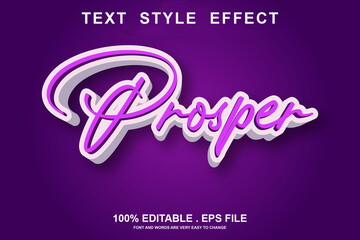 prosper text effect editable