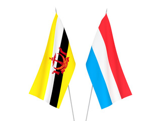 Luxembourg and Brunei flags