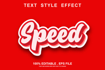 speed text effect editable