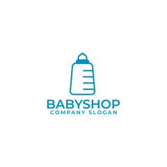 Modern baby shop logo template vektor