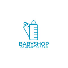 Modern baby shop logo template vektor