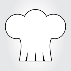 Chef hat icon isolated on gray background. Chef hat icon for symbol, label, logo, menu and web site. Chef hat, vector illustration