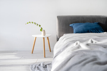 Modern interior design in cozy and comfort bedroom