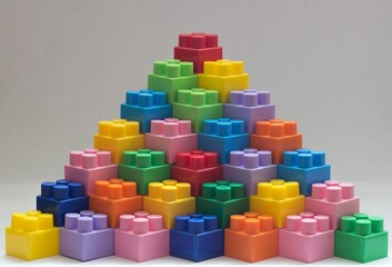 colorful plastic toy blocks