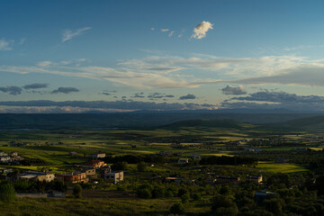 Fototapeta premium view from the top of the hill