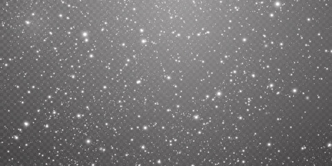 Christmas background. Powder dust light white PNG. Magic shining white dust. Fine, shiny dust particles fall off slightly. Fantastic shimmer effect. - Powered by Adobe