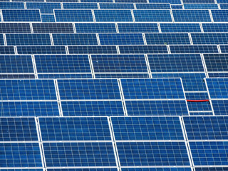 Background with photovoltaic solar panels for renewable energy