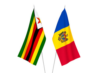 Zimbabwe and Moldova flags